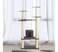vidaXL Cat Tree with Sisal Scratching Posts Dark Grey 110 cm