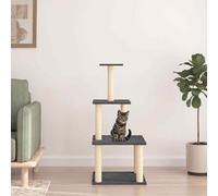 vidaXL Cat Tree with Sisal Scratching Posts Dark Grey 111 cm UK HOT