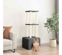 vidaXL Cat Tree with Sisal Scratching Posts Dark Grey 133.5 cm UK