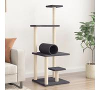 vidaXL Cat Tree with Sisal Scratching Posts Dark Grey 136 cm