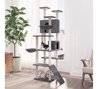 vidaXL Cat Tree with Sisal Scratching Posts Dark Grey 191 cm