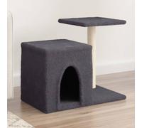 vidaXL Cat Tree with Sisal Scratching Posts Dark Grey 50.5 cm UK
