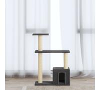 vidaXL Cat Tree w/ Sisal Scratching Posts Dark Grey 70cm, Grey