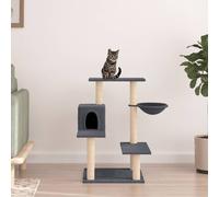 vidaXL Cat Tree with Sisal Scratching Posts Dark Grey 82.5 cm