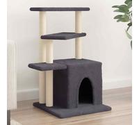 vidaXL Cat Tree with Sisal Scratching Posts Dark Grey 83.5 cm