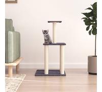 vidaXL Cat Tree w/ Sisal Scratching Posts Dark Grey 85.5cm, Grey