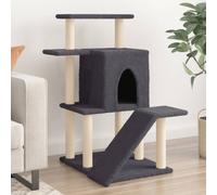 (dark grey) vidaXL Cat Tree with Sisal Scratching Posts Cat Scratch Tower Climbing Tree