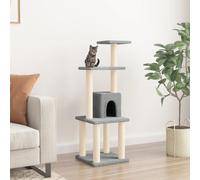 vidaXL Cat Tree with Sisal Scratching Posts Light Grey 105 cm