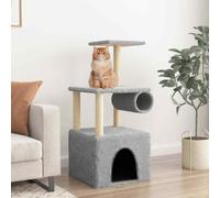 vidaXL Cat Tree with Sisal Scratching Posts Light Grey 109.5 cm NEW