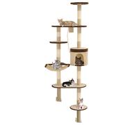 vidaXL Cat Tree with Sisal Scratching Posts Wall Mounted 194 cm UK HOT