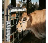 vidaXL Cattle Brushes Adjustable Black and White 84 x 10 x 91 cm PVC