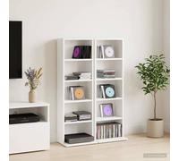 VidaXL CD Cabinet 2 Pcs White 33 X 23.5 X 97.5 Cm Engineered Wood