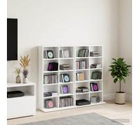 VidaXL CD Cabinet 2 Pcs White 65 X 23.5 X 97.5 Cm Engineered Wood