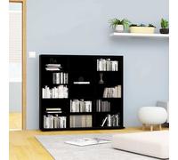 vidaXL CD Cabinet Black 102x23x89.5 cm Engineered Wood UK