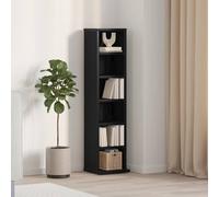 vidaXL CD Cabinet Black Oak 21x20x88 cm Engineered Wood