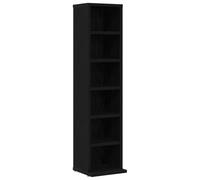 vidaXL CD Cabinet Black Oak 21x20x88 cm Engineered Wood, CD storage unit, CD storage cabinet, CD cupboard, shelf cabinet, CD storage furniture
