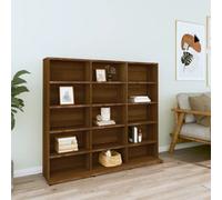 Vidaxl Cd Cabinet Brown Oak 102X23X89.5 Cm Engineered Wood, Brown
