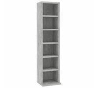 vidaXL CD Cabinet CD Shelf CD Cabinet Storage Cabinet Office Living Room Home Grey Concrete 21 x 20 x 88 cm Engineered Wood