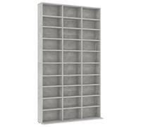 vidaXL CD Cabinet Living Room Furniture CD Shelf CD Storage Cabinet Bookshelf Bookcase Office Cabinet Concrete Grey 102x23x177.5cm Chipboard