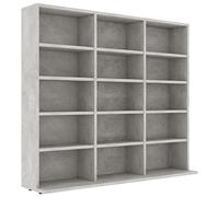 vidaXL CD Cabinet Concrete Grey 102x16x89.5 cm Chipboard