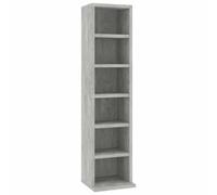 vidaXL CD Cabinet Concrete Grey 21x20x88 cm Engineered Wood Storage Organiser