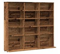 vidaXL CD Cabinet, Display Cabinet with Storage, Storage Cabinet for Living Room, Bookcase, Modern Style, Old Wood Engineered Wood