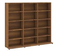 vidaXL CD Cabinet Display Shelf CD Storage Unit Cupboard Bookshelf Storage Rack Shelving Unit Shelf Cabinet Brown Oak Engineered Wood, 102 x 23 x 89.5 cm