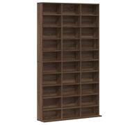 vidaXL CD Cabinet Living Room CD Storage Furniture Unit Wall Shelf Display Rack Bookcase Cupboard Bookshelf Brown Oak Engineered Wood