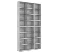 vidaXL CD Cabinet Living Room CD Storage Furniture Unit Wall Shelf Display Rack Bookcase Cupboard Bookshelf Grey Sonoma Engineered Wood