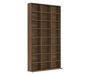 vidaXL CD Cabinet Living Room CD Storage Furniture Unit Wall Shelf Display Rack Bookcase Cupboard Bookshelf Brown Oak Engineered Wood