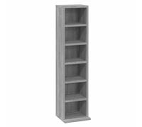 vidaXL CD Cabinet Living Room Display Rack Shelving Unit Bookshelf CD Storage Unit Cupboard Furniture Display Cabinet Grey Sonoma Engineered Wood
