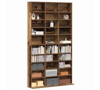 vidaXL CD Cabinet Old wood 101 x 23 x 177.5 cm Engineered Wood, Modern, Rectangular Media Storage Cabinet, Compact Cd Organizer, Efficient Space Solution, Living Room Furniture, Engineered Wood