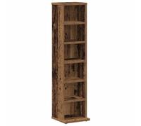 vidaXL CD Cabinet Old Wood 21x20x88 cm Engineered Wood, CD storage unit, CD storage cabinet, CD storage furniture, shelf cabinet, CD shelf