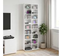VidaXL CD Cabinet White 65 X 23.5 X 175 Cm Engineered Wood
