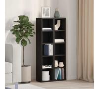 vidaXL CD Cabinets 2 pcs Black Oak 21x16x93.5 cm Engineered Wood