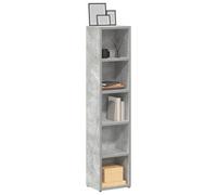 vidaXL CD Cabinets 2 pcs Concrete Grey 21x16x93.5 cm Engineered Wood, Grey