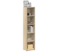 vidaXL CD Cabinets 2 pcs Sonoma Oak 21x16x93.5 cm Engineered Wood