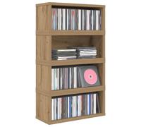 vidaXL CD Storage Rack 4 pcs Artisan Oak 40 x 17 x 17 cm