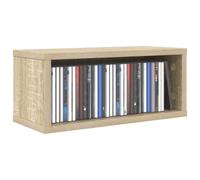 vidaXL CD Storage Rack Sonoma Oak 40 x 17 x 17 cm Engineered Wood