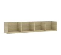 vidaXL CD Wall Shelf Bedroom Baby and Kids Room Office Living Room Hanging Display Shelf Wall Rack Cabinet Sonoma Oak 100x18x18cm Chipboard