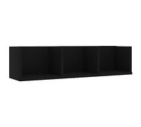 vidaXL CD Wall Shelf Bedroom Baby and Kids Room Office Living Room Hanging Display Shelf Wall Rack Cabinet Black 75x18x18cm Chipboard