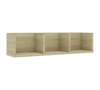 vidaXL CD Wall Shelf Bedroom Baby and Kids Room Office Living Room Hanging Display Shelf Wall Rack Cabinet Sonoma Oak 75x18x18cm Chipboard