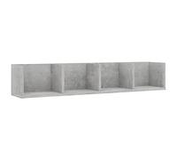 vidaXL CD Wall Shelf Concrete Grey 100x18x18 cm Engineered Wood