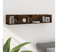 vidaXL CD Wall Shelf Smoked Oak 100x18x18 cm Engineered Wood