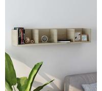 vidaXL CD Wall Shelf Sonoma Oak 100x18x18 cm Engineered Wood