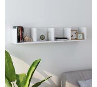 vidaXL CD Wall Shelf White 100x18x18 cm Engineered Wood