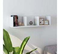 vidaXL CD Wall Shelf White 75x18x18 cm Engineered Wood