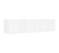 Vidaxl Cd Wall Shelf White 75X18X18 Cm Engineered Wood
