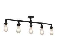 vidaXL Ceiling Lamp Black 5 x E27 Bulbs
