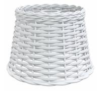 vidaXL Ceiling Lamp Shade - White Ø25x17 cm Wicker - Nature-Inspired Pendant Light Shade